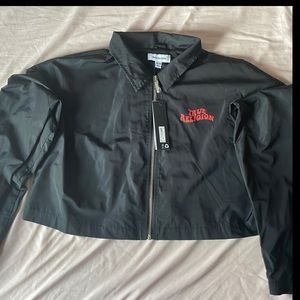 True religion windbreaker cropped jacket